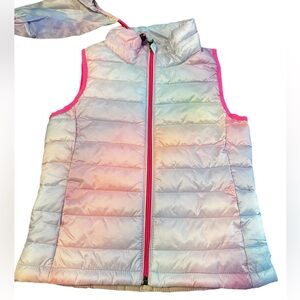 Puffer vest pastel hombre colors Amazon‎ Essentials Rainbow kids medium NWOT